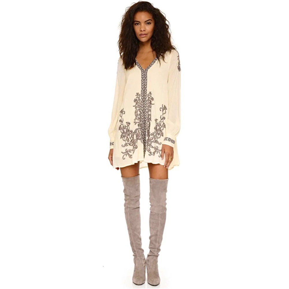 Free People boho style embroidered dress